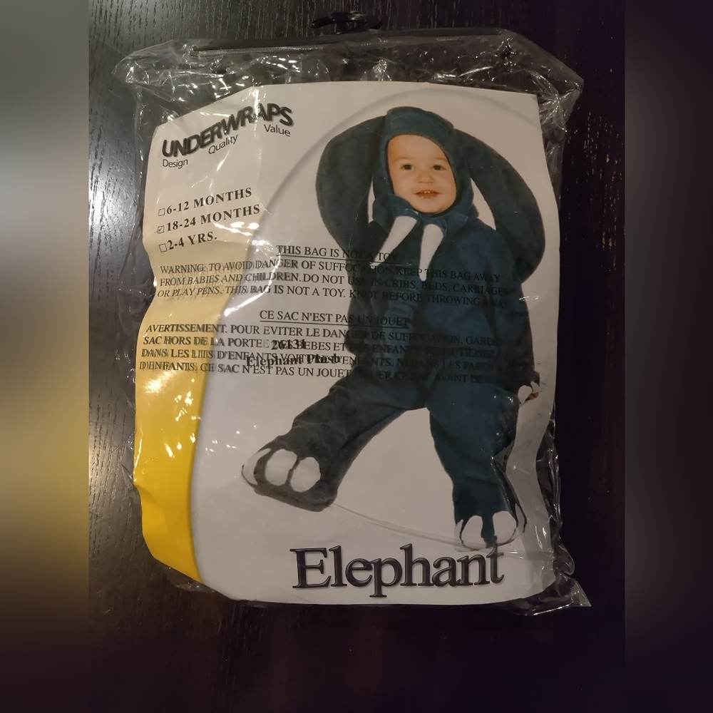 Halloween Costume - Elephant - Size 18-24 Months